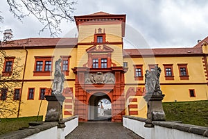 Entrance to the complex of castle in TÅ™ebÃ­Ä